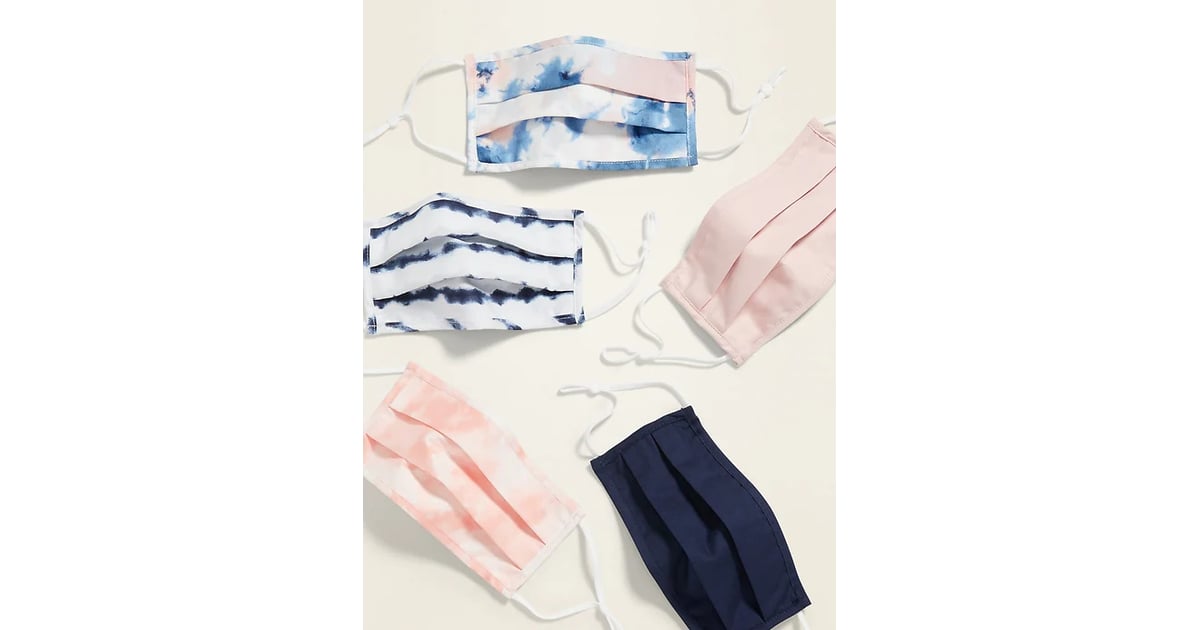 Old Navy Variety 5Pack of TripleLayer Cloth Pleated Face Masks in
