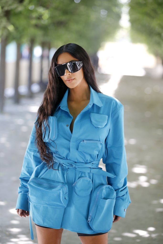 Kim Kardashian and Kanye West at Paris Fashion Week 2018