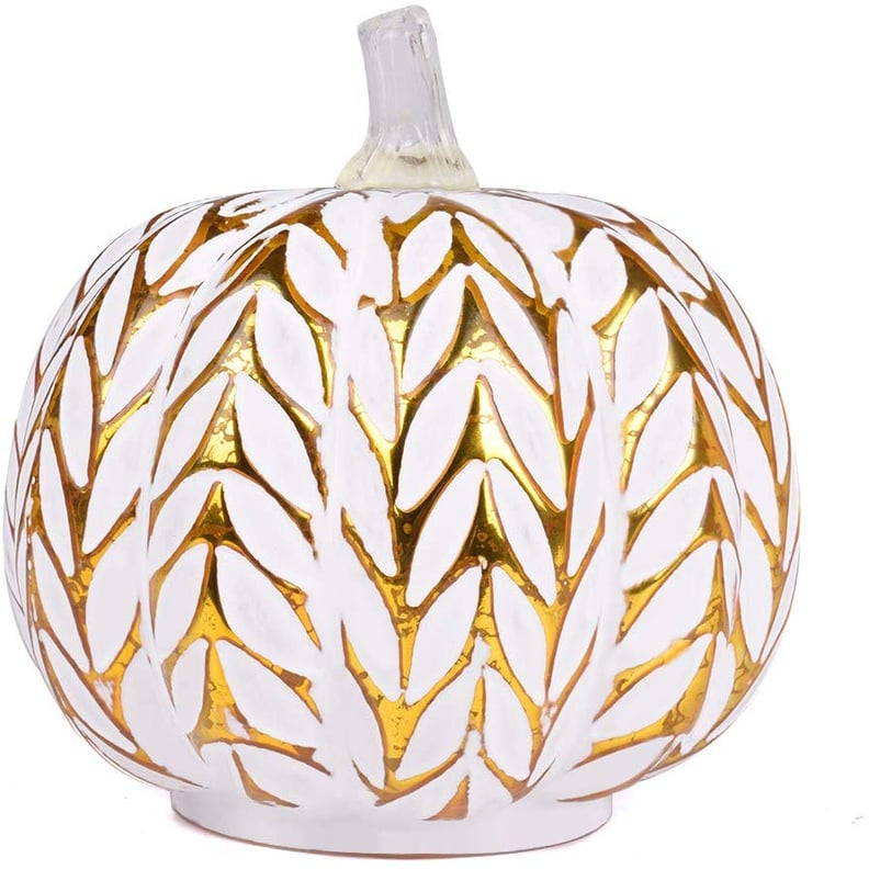 Fall Decor Glass Pumpkin