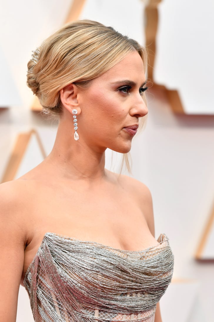 Scarlett Johansson S Earrings At Oscars 2020 Popsugar Fashion