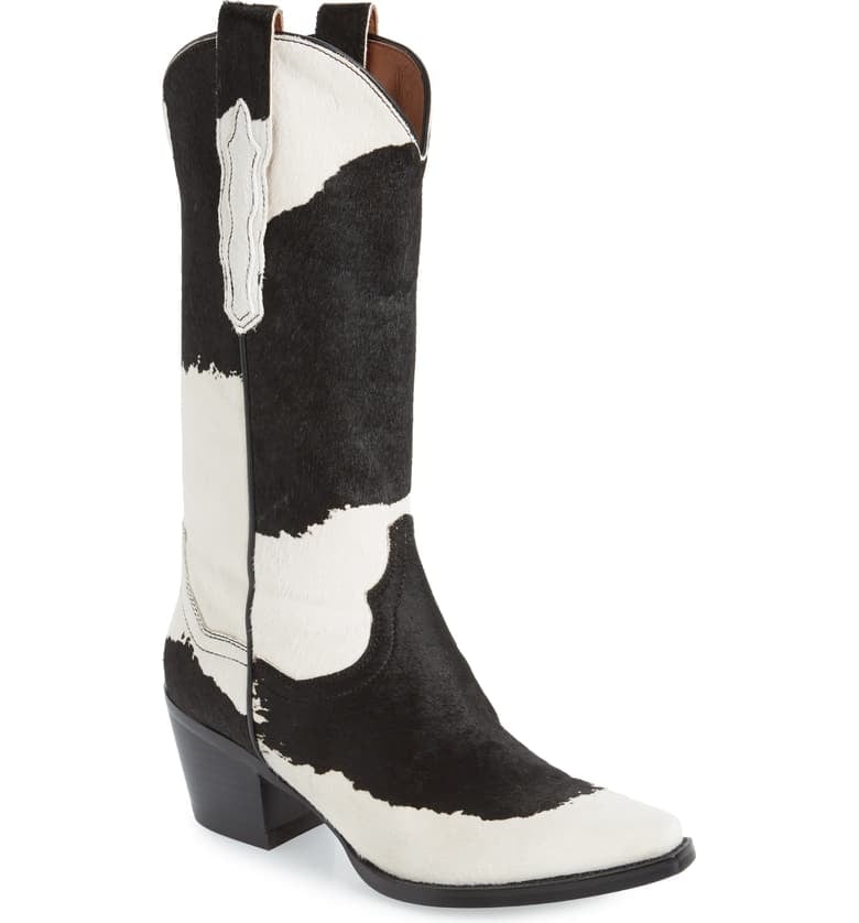 Jeffrey Campbell Dagget Genuine Calf Hair Western Boot The Best and