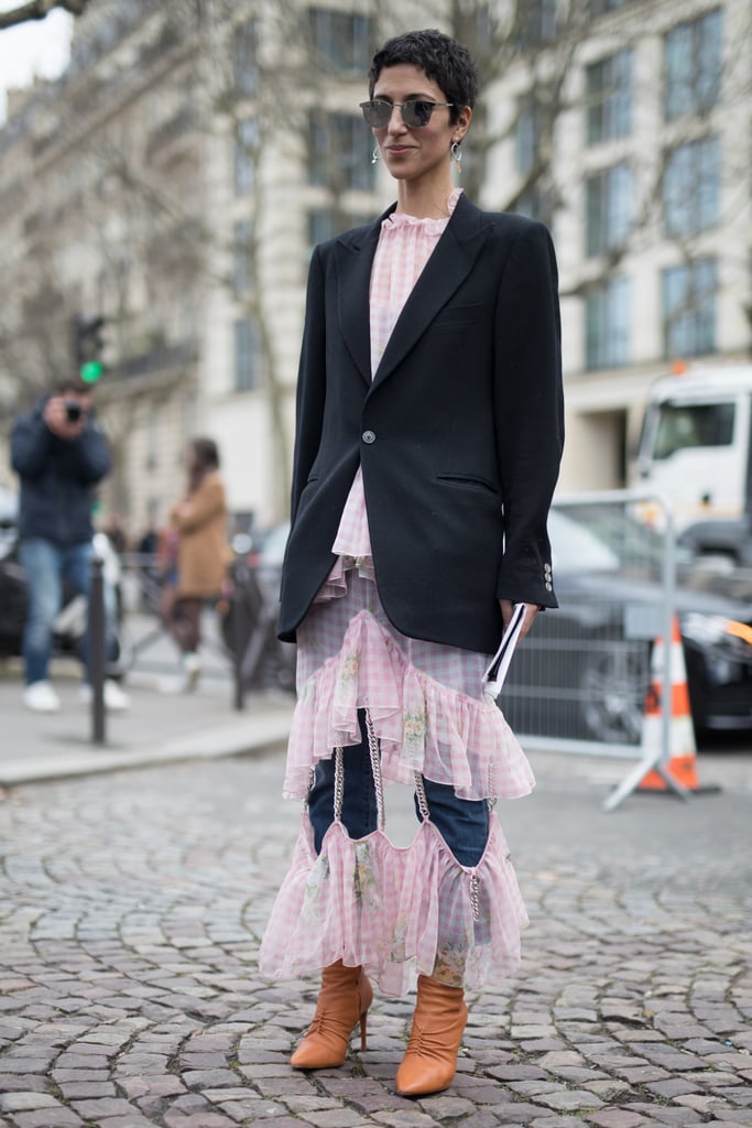 Wear a Blazer Over Your Sheer Dress and Pair It With Jeans