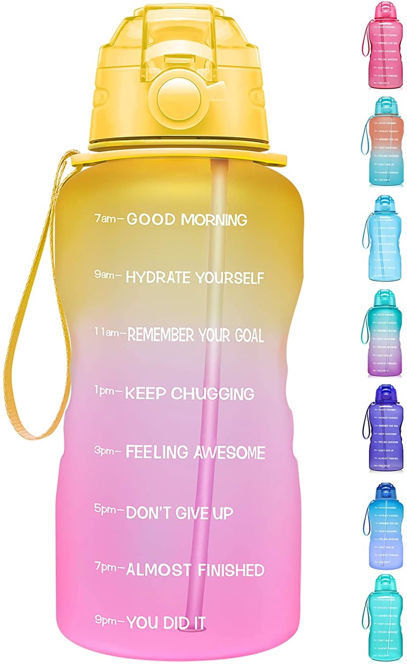 1 Gallon Motivational Water Bottle, Pink Ombre