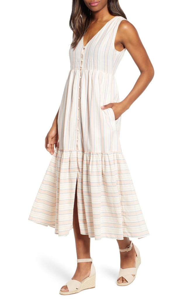 Lucky Brand Luna Button Through Cotton Sundress