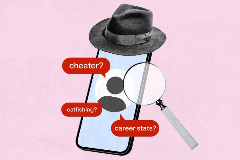 a cellphone with a magnifying glass hovering over it