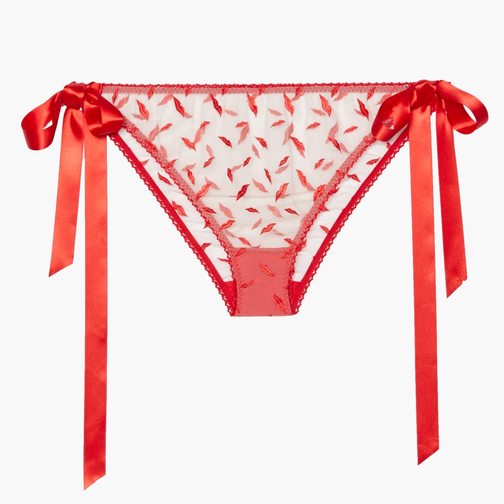 Savage x Fenty Lip Embroidered Tie Bikini