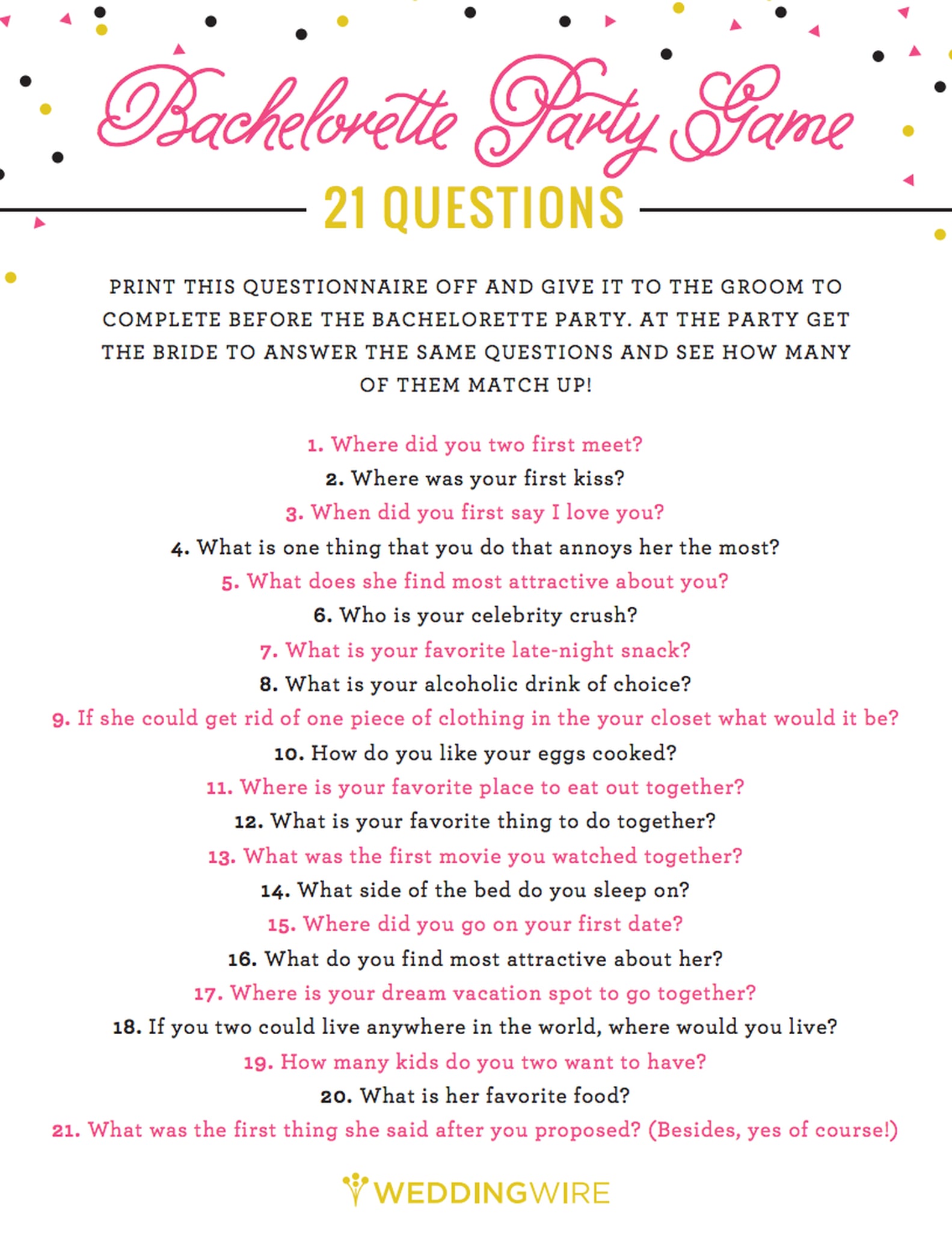 Free Bachelorette Party Printables | PS Smart Living
