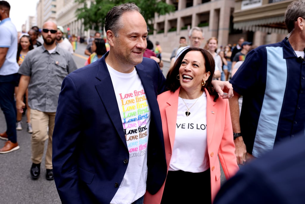 Kamala Harris and Doug Emhoff at 2021 Pride Parade Photos