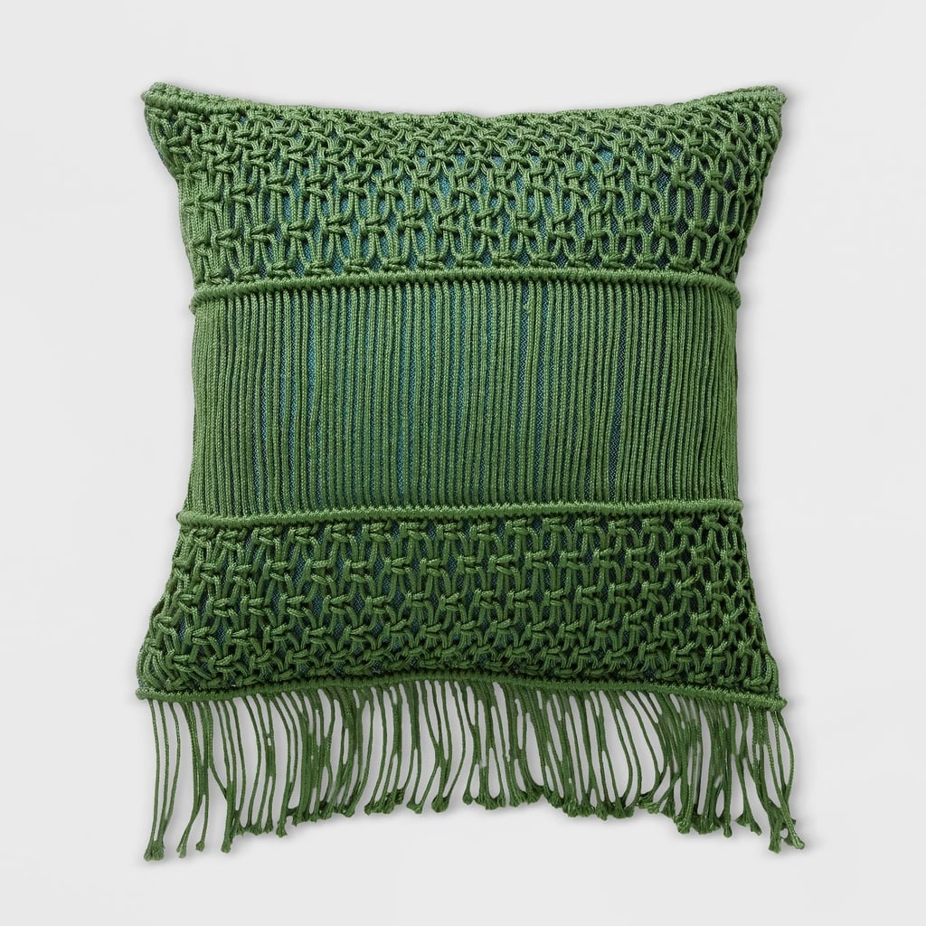 Macrame Two Tone Outdoor Pillow