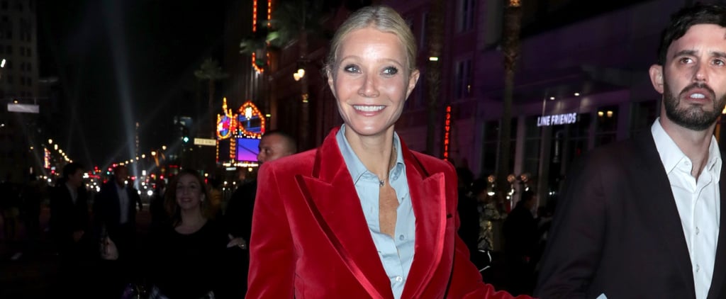 Gwyneth Paltrow Wears a Replica of Her 1996 Red Gucci Suit For the Brand's 2021 Fashion Show