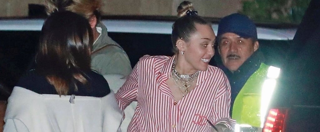 Miley Cyrus Chanel Button Down and High Tops