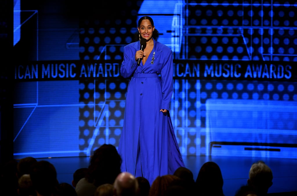 Tracee closed out the show in this stunning blue-hued number.