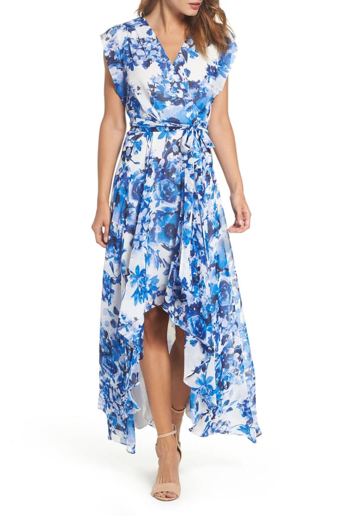 Eliza J Floral Ruffle Maxi Dress