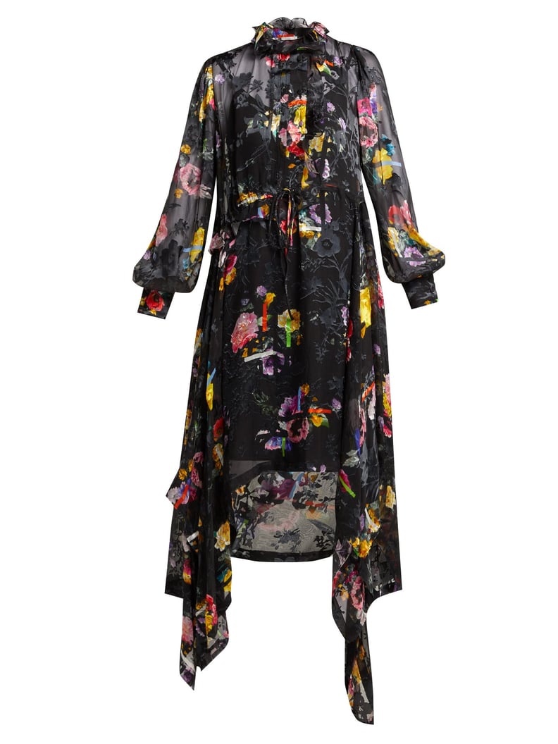 Preen By Thornton Amelia Floral-Devoré Satin Midi Dress