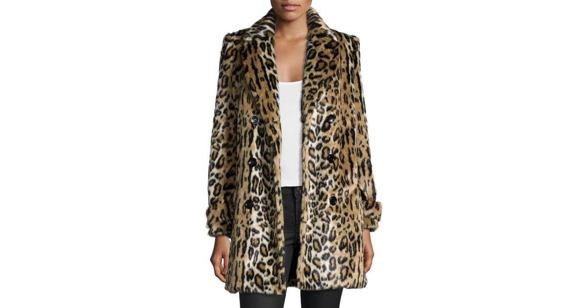 Alice + Olivia Leopard-Print Faux-Fur Coat ($598) | Fall Coat Trends ...