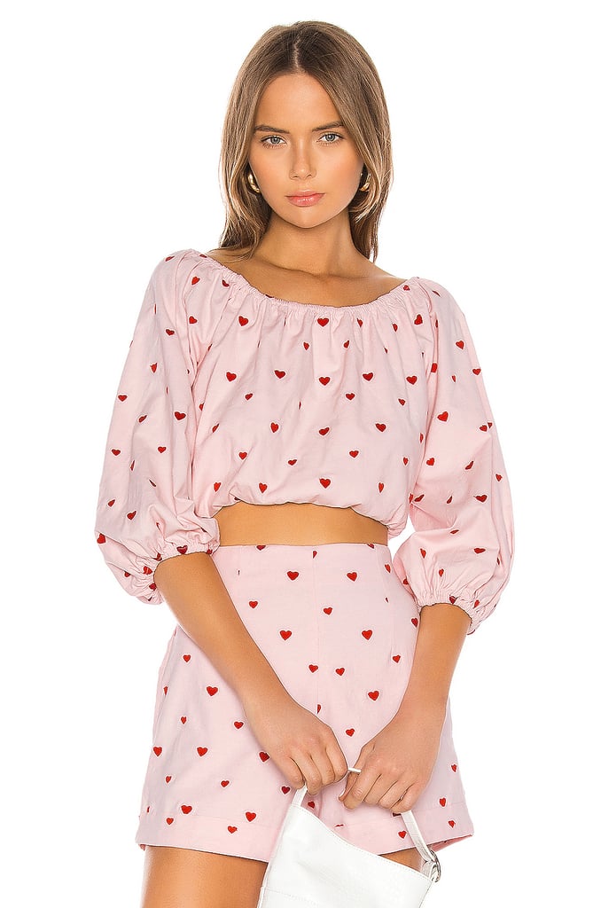 Camila Coelho Cecilia Top in Pink & Red from Revolve.com