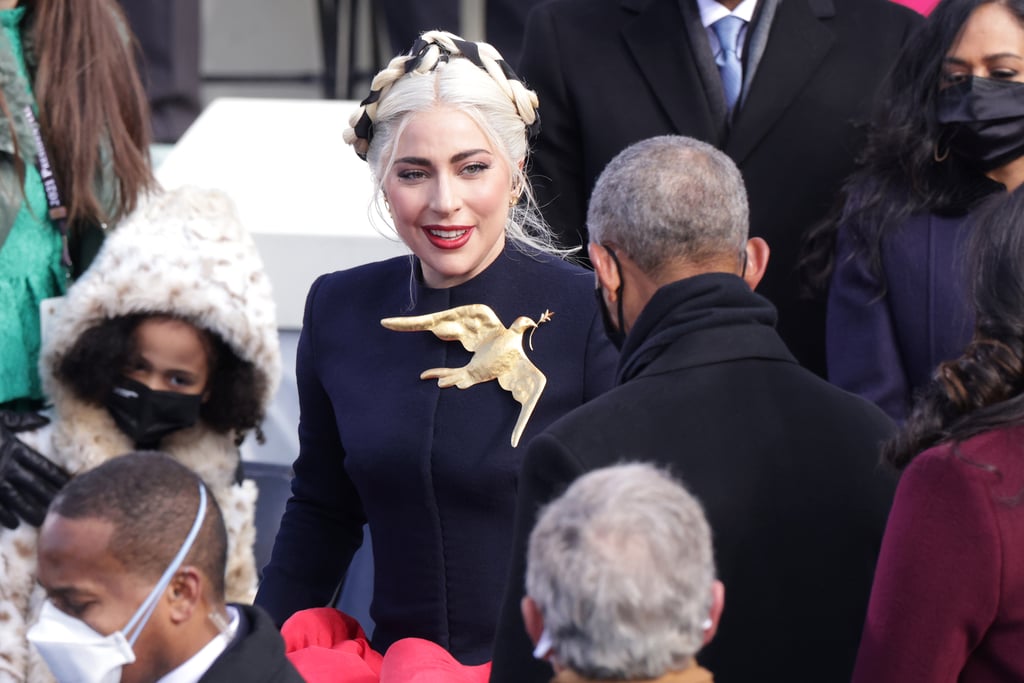 Lady Gaga Wore Custom Schiaparelli on Inauguration Day