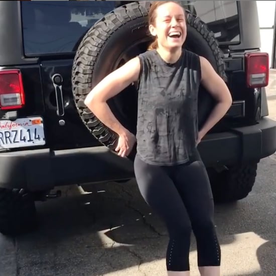 Brie Larson Pushing 5,000-Pound Jeep