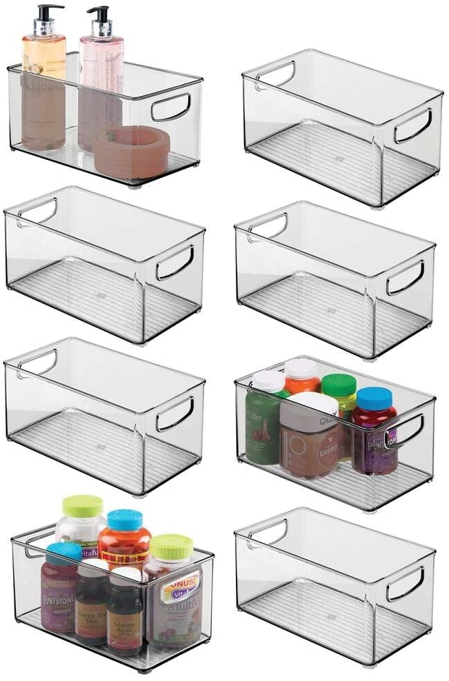 For Organisation: mDesign Deep Plastic Storage Bin with Handles