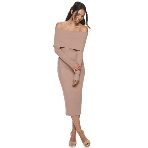 Apt. 9 x Cara Santana Off The Shoulder Sweater Dress