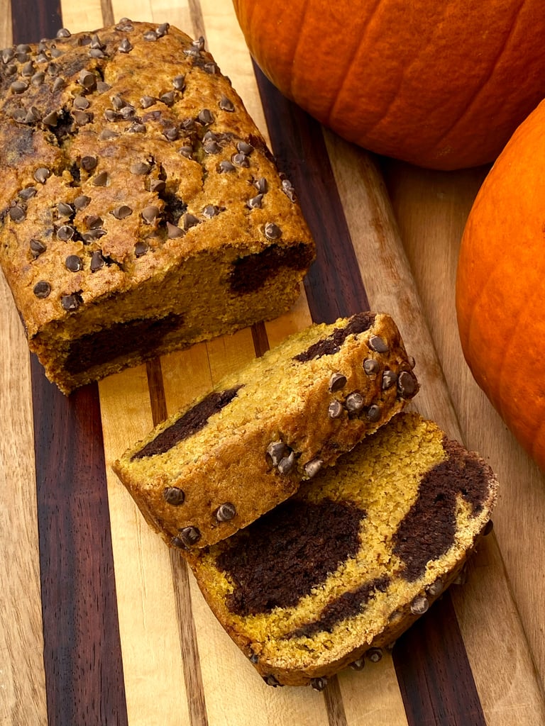 Vegan Chocolate-Marbled Pumpkin Protein Bread