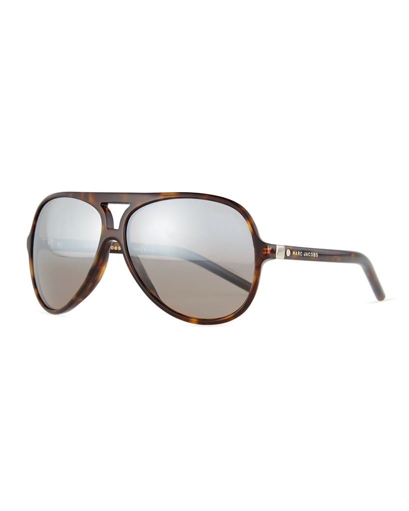 Get your Ron Burgundy on (minus the polyester) with these retro cool Marc Jacobs Mirrored Plastic Aviator Sunglasses ($130).