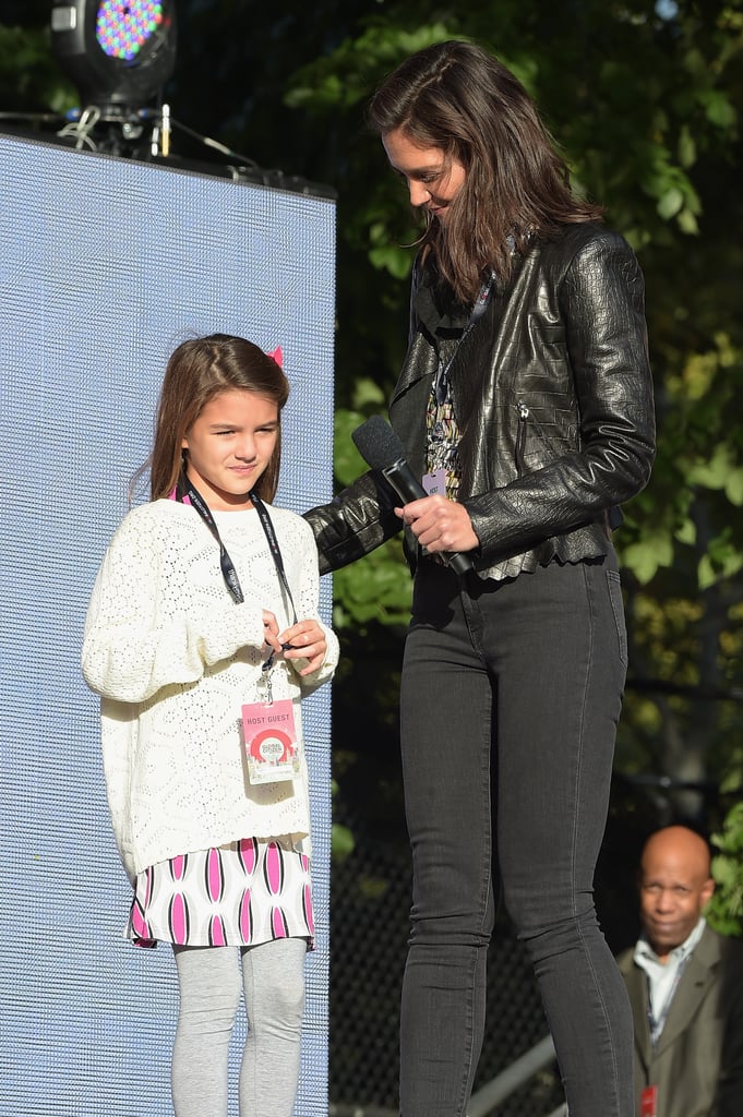 Katie Holmes and Suri Cruise at the Global Citizen Festival
