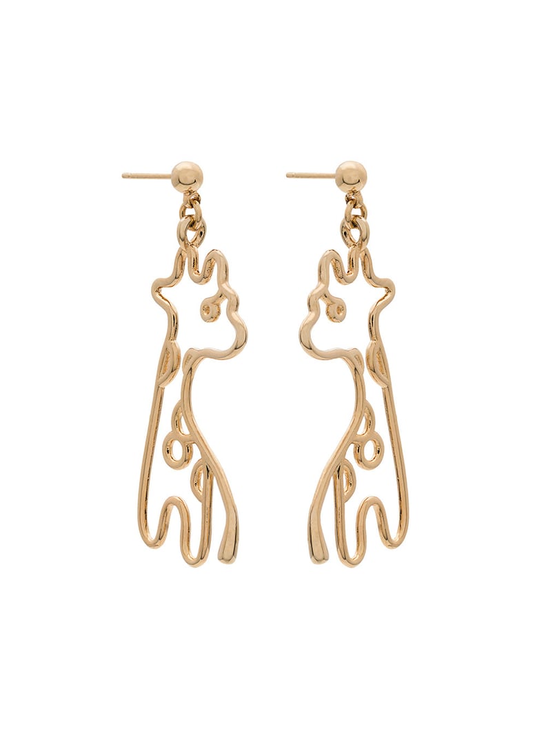 Malaika Raiss Gold Plated Giraffe Earrings