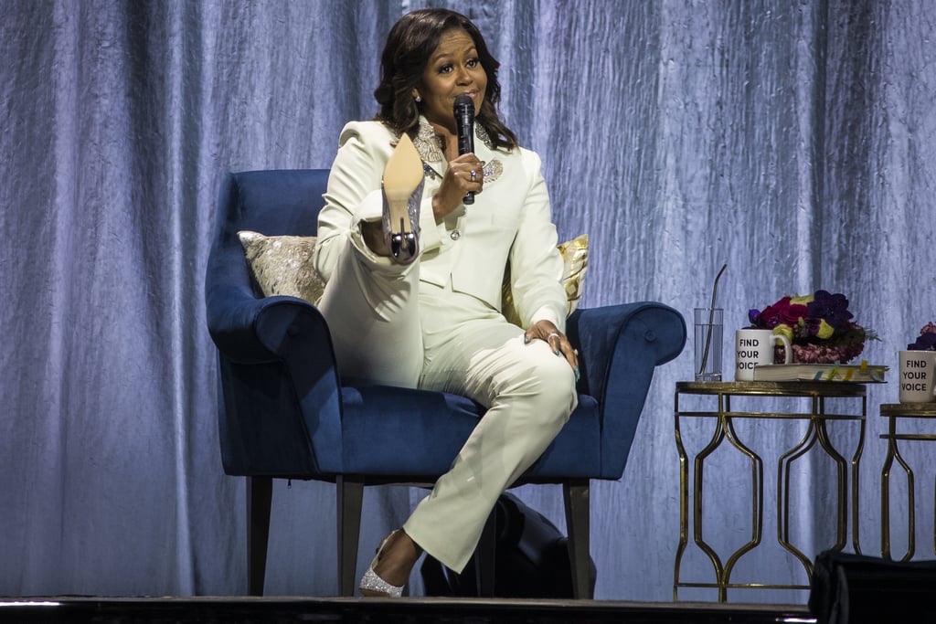 Michelle Obama Green Pastel Suit 2019