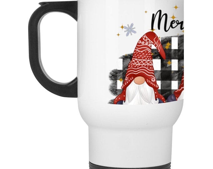 Christmas Silver Stainless Travel Mug