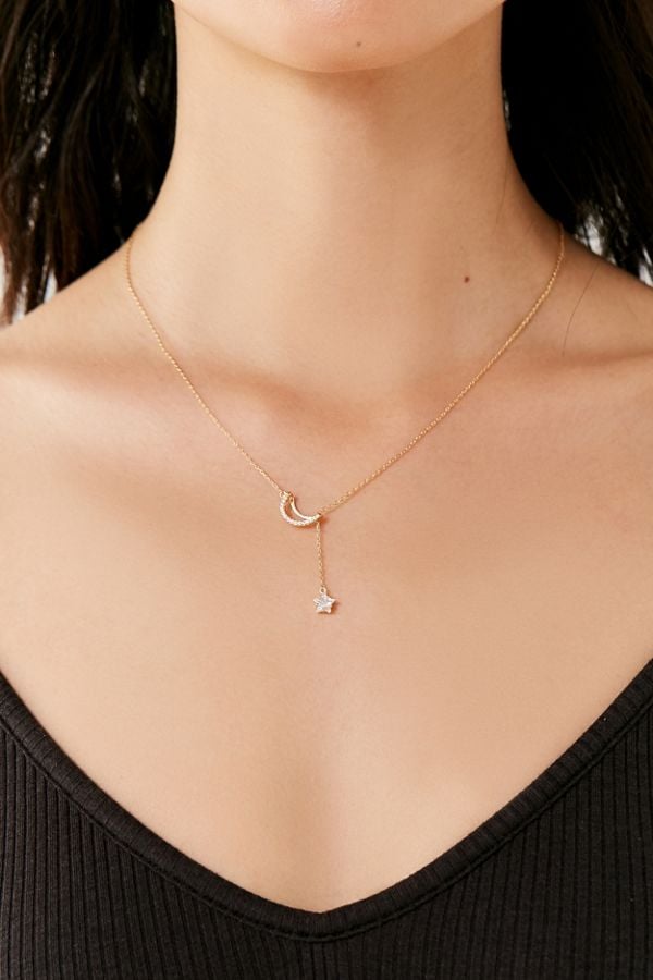 Crystal Celestial Lariat Necklace