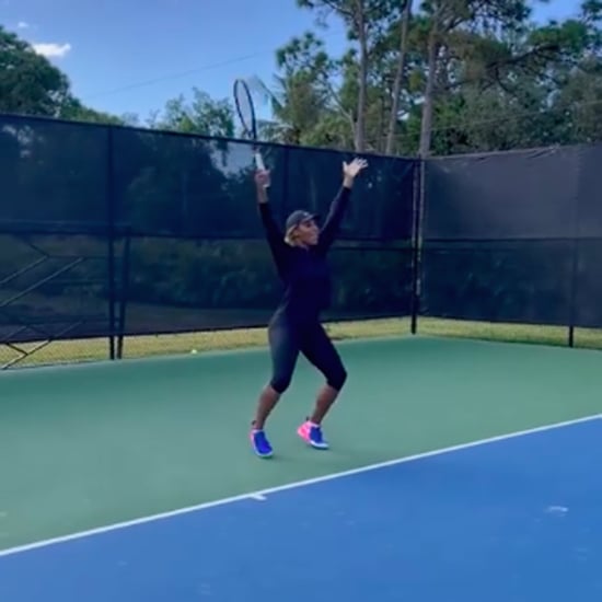 Watch Serena Williams Dance to "Body" During Tennis Practice