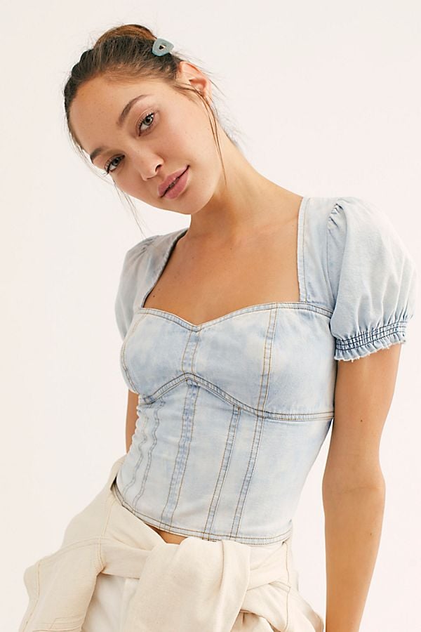 We The Free Clover Canyon Denim Top