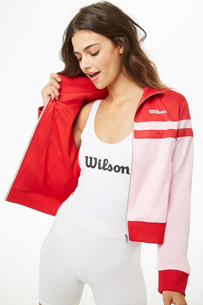 Forever 21 Wilson Striped Logo Jacket
