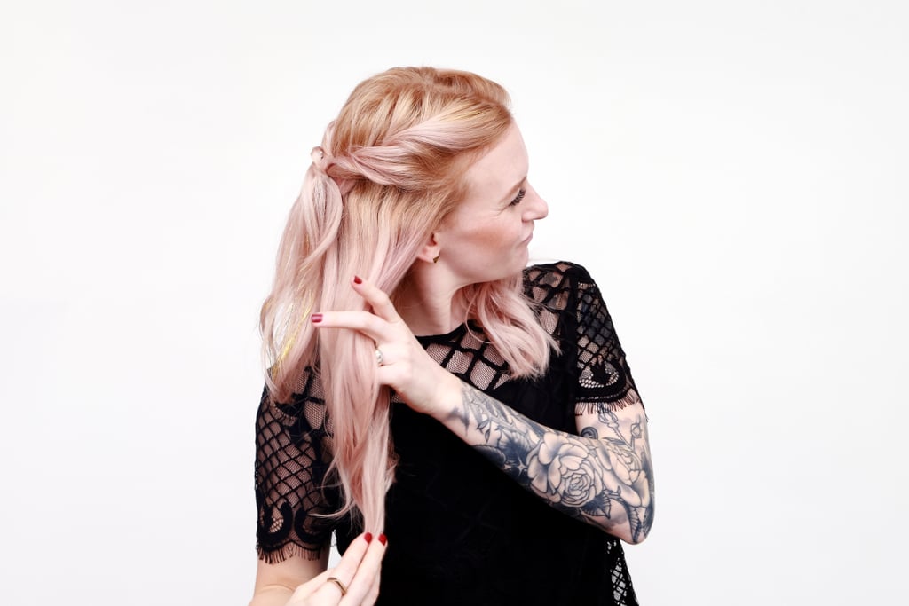 To complete the style, remove the elastic bands and let the twists unravel slightly.