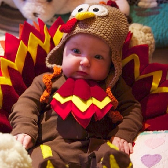 Babies in Thanksgiving Turkey Costumes