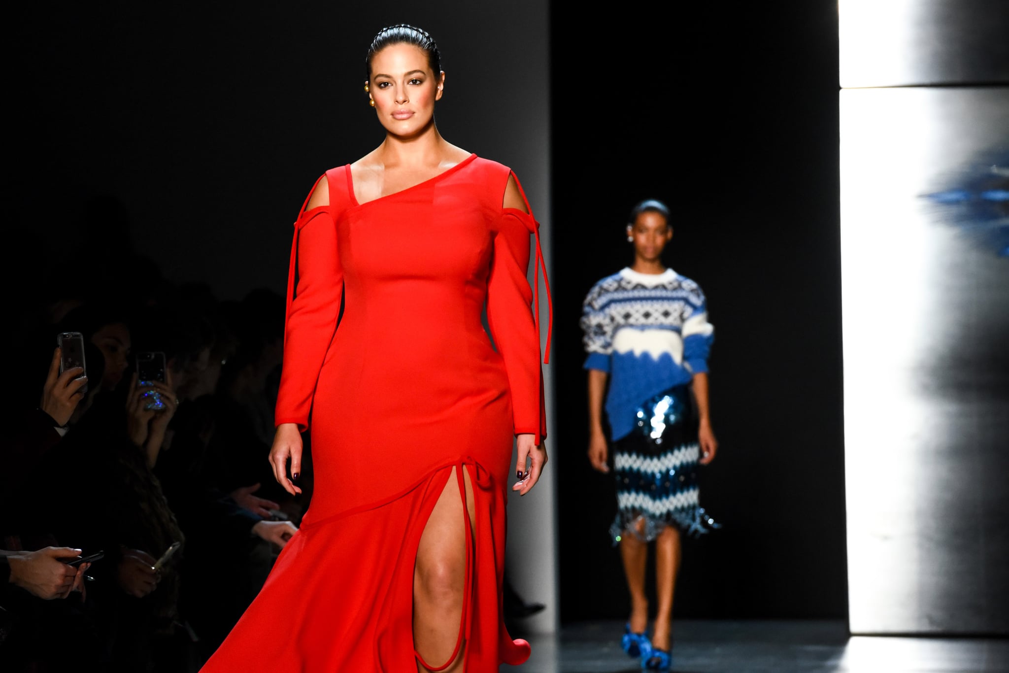 NEW YORK, NY - FEBRUARY 11:  Ashley Graham walks the runway at Prabal Gurung - Runway - February 2018 - New York Fashion Week: at Spring Studios on February 11, 2018 in New York City.  (Photo by Presley Ann/Patrick McMullan via Getty Images)