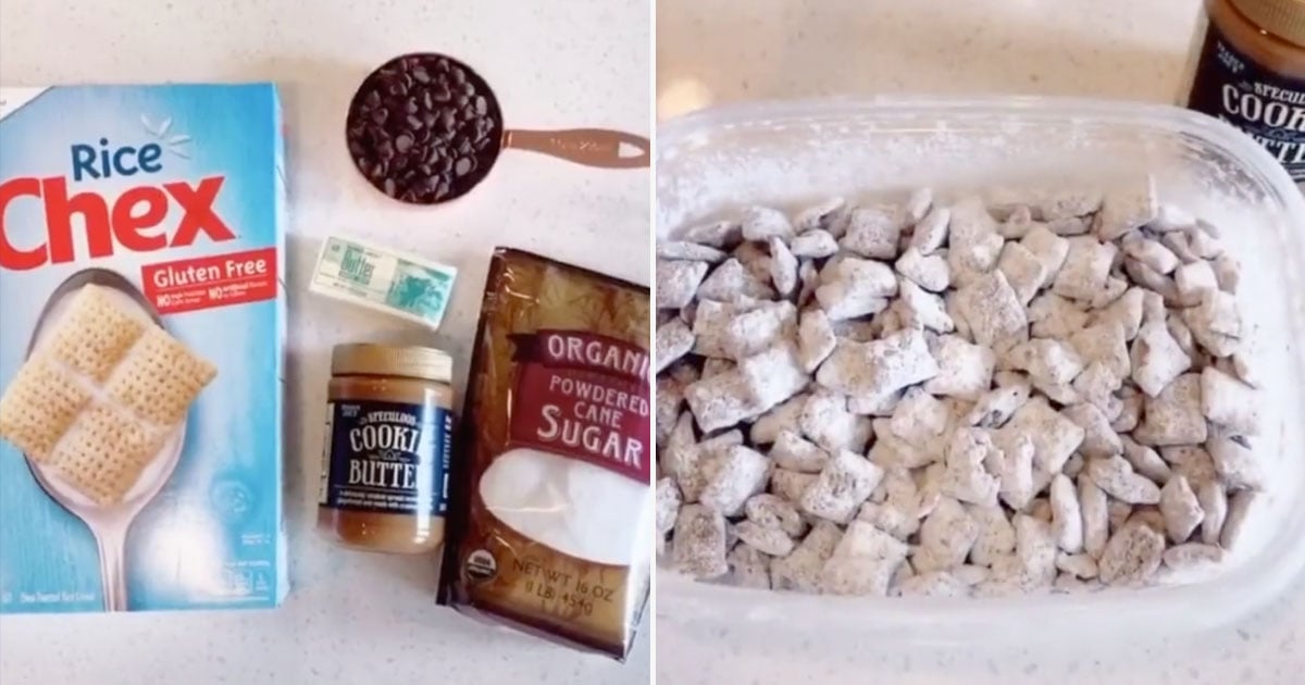 This Puppy Chow Recipe Swaps Regular Peanut Butter For Trader Joe's Cookie Butter — That's All