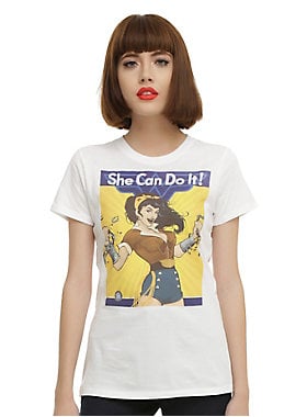 DC Comics Wonder Woman She Can Do It Girls T-Shirt