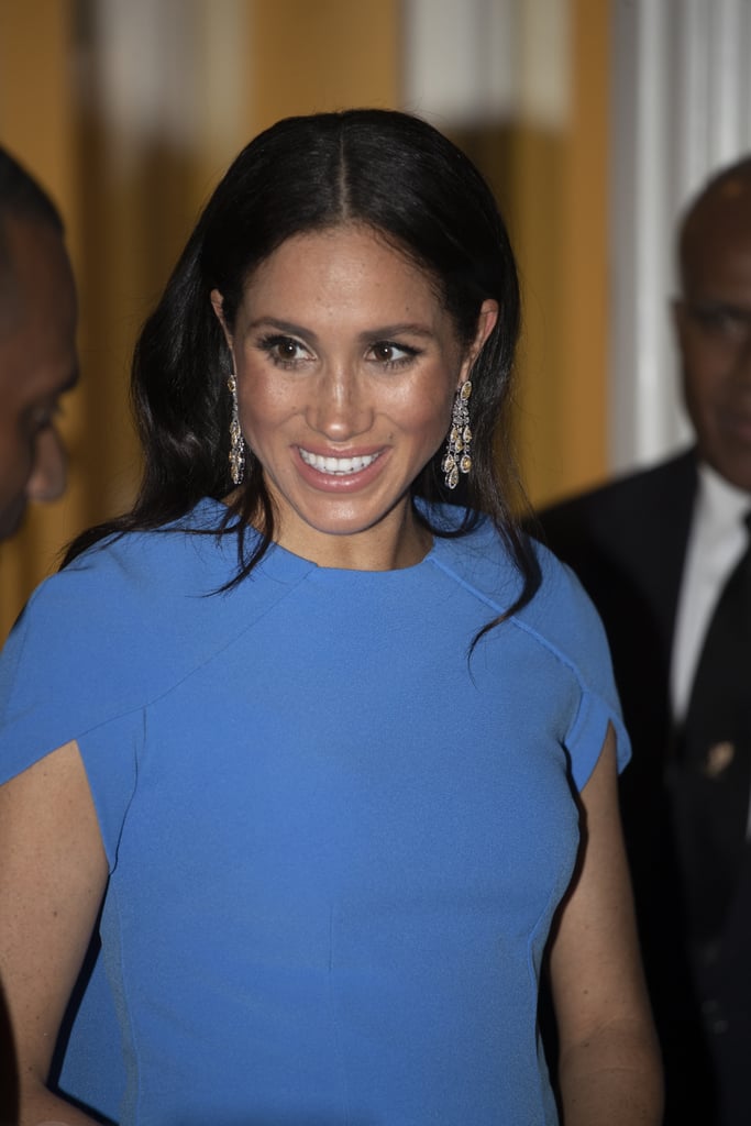 Meghan Markle Blue Safiyaa Dress in Fiji October 2018