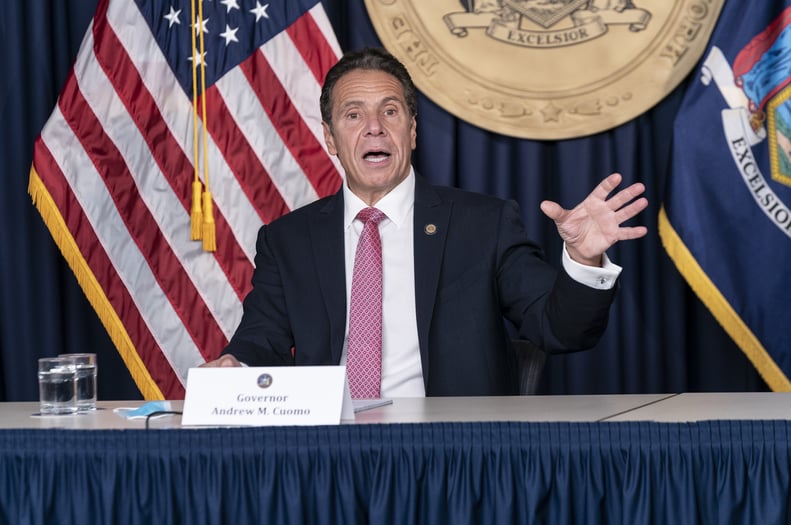 NEW YORK, UNITED STATES - 2020/09/29: New York State Governor Andrew Cuomo holds daily media announcement and briefing at 633 3rd Avenue, Manhattan. Governor discussed Stabilization and Recovery Program for the state as well as uptick of positive infectio