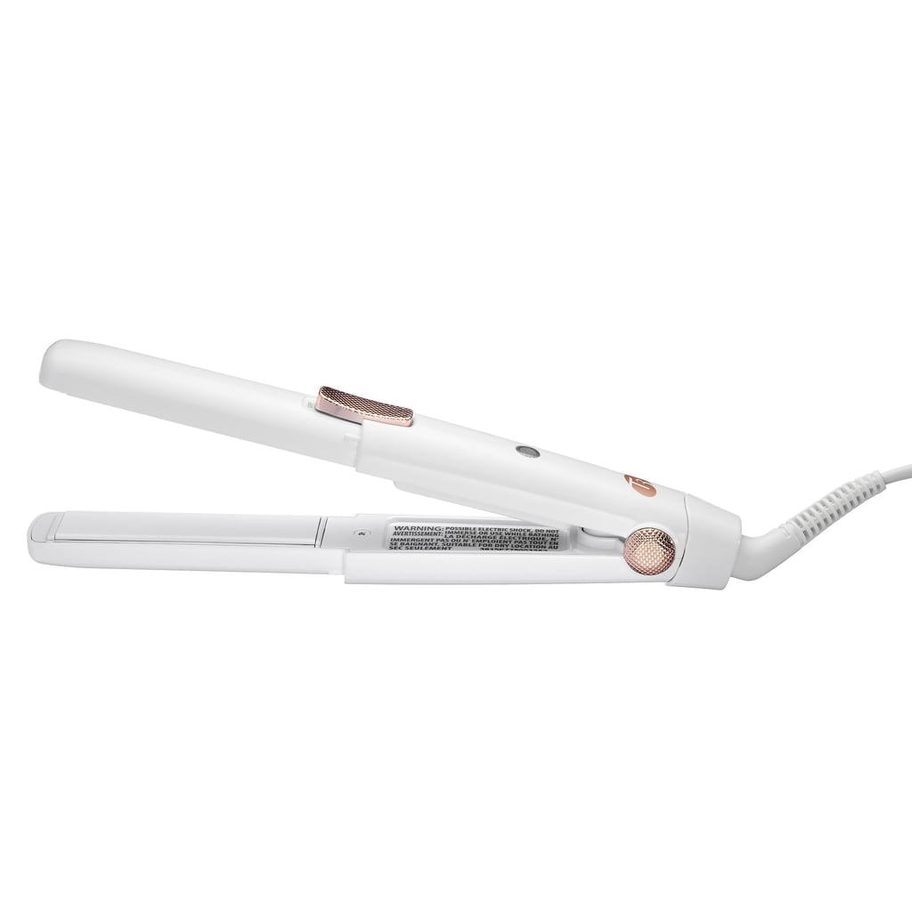 T3 SinglePass Compact Travel Styling Flat Iron with Cap (White and Rose Gold)