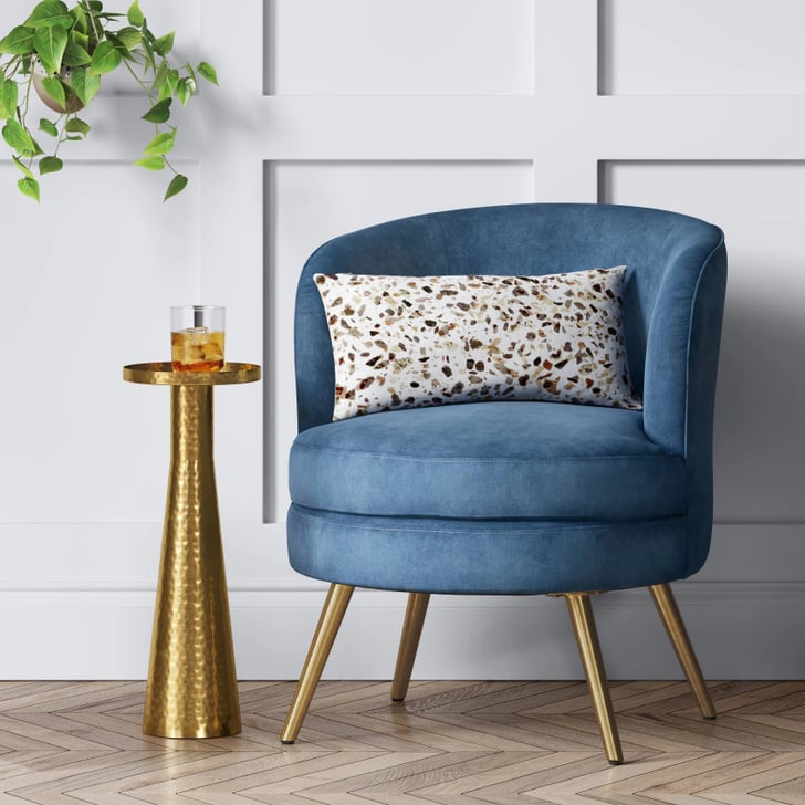 Project 62 Beadle Velvet Accent Chair with Brass Leg | Best Furniture