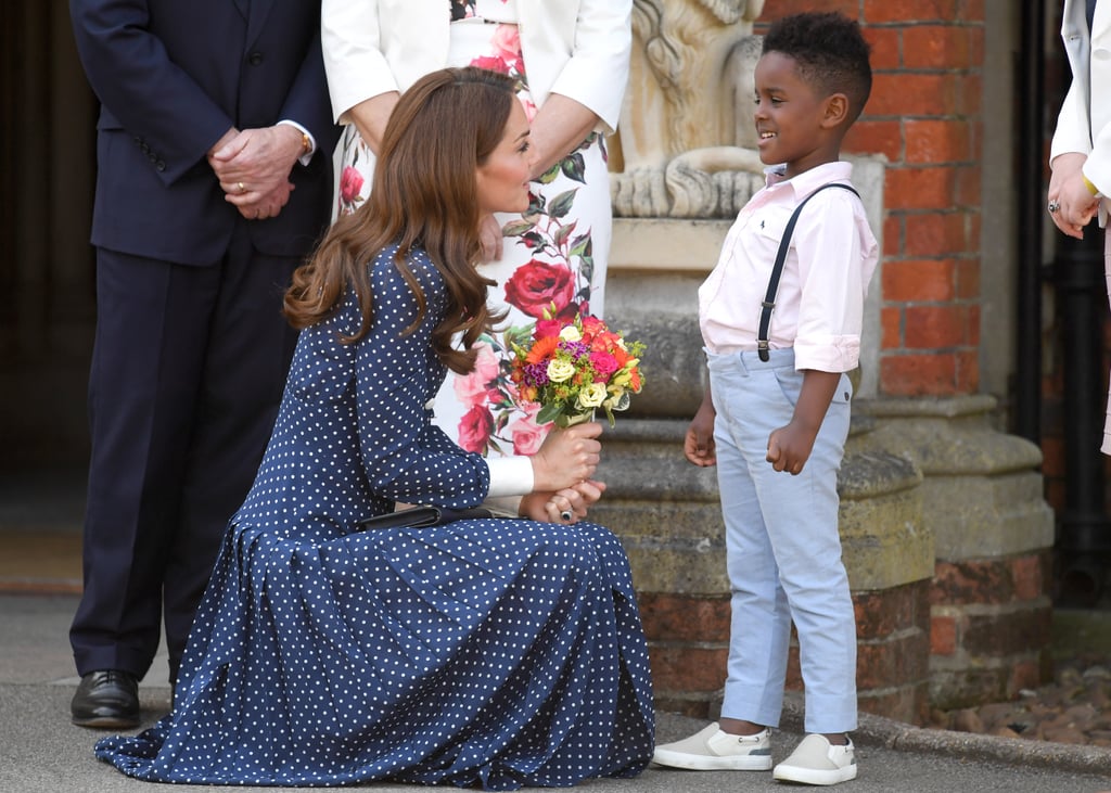 Kate Middleton Wears Polka-Dot Dress to Bletchley Park 2019