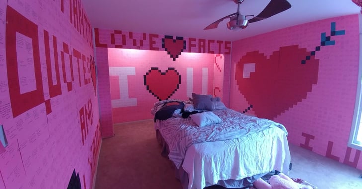 Man Covers Bedroom in Sticky Notes For Wife POPSUGAR Man Covers Bedroom in Sticky Notes For Wife POPSUGAR