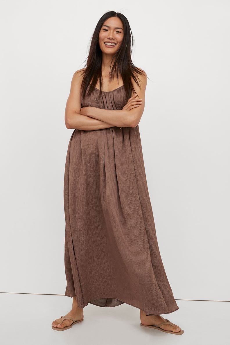 For Date Night: Long Silk-Blend Dress