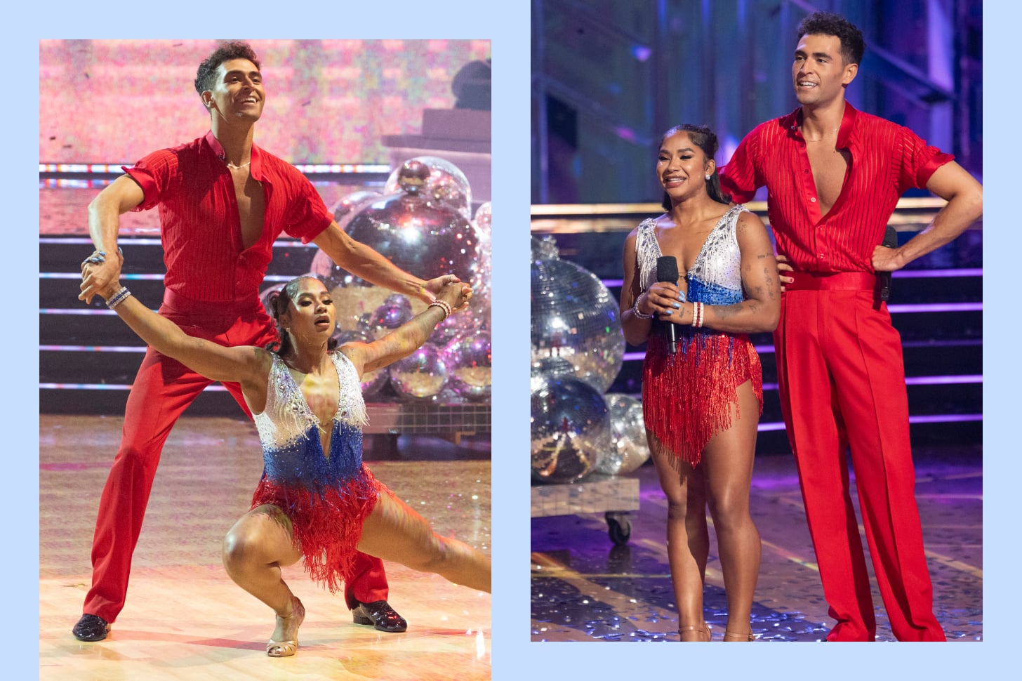 Jordan Chiles on "Dancing With the Stars" with partner Ezra Sosa.