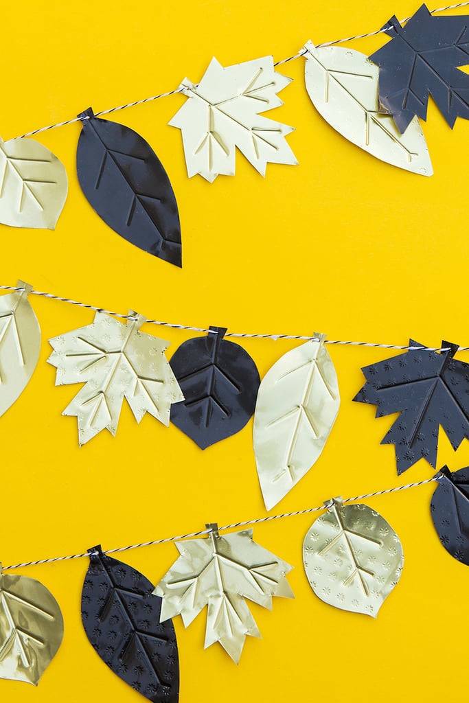 Don't spend a fortune on a premade garland when you can handcraft one as elegant as this DIY Fall leaf metal garland.