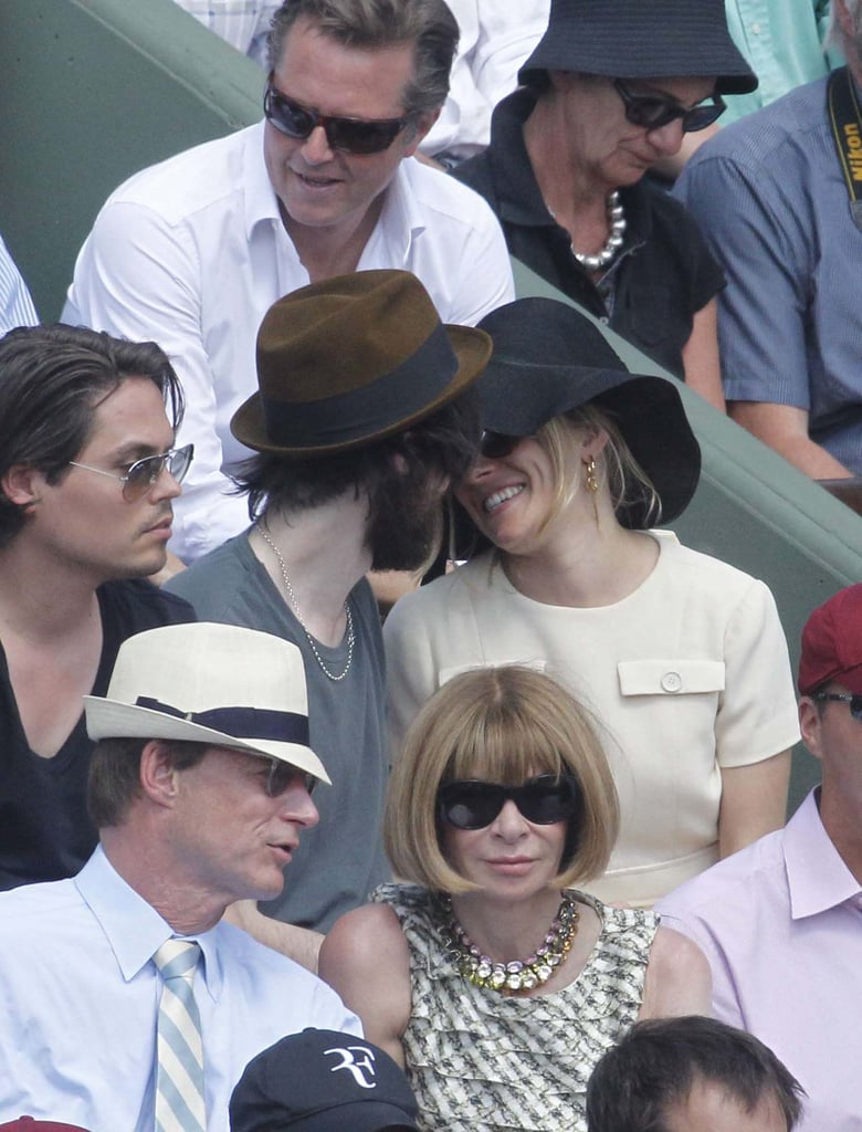 And then there are the times when things get awkward, like when Sienna Miller and Tom Sturridge pack on the PDA one row up.