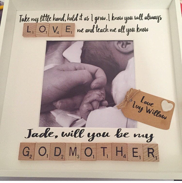 Scrabble Godmother Photo Frame